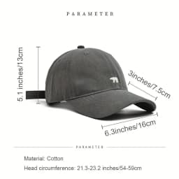 Stylish Bear Embroidered Baseball Cap