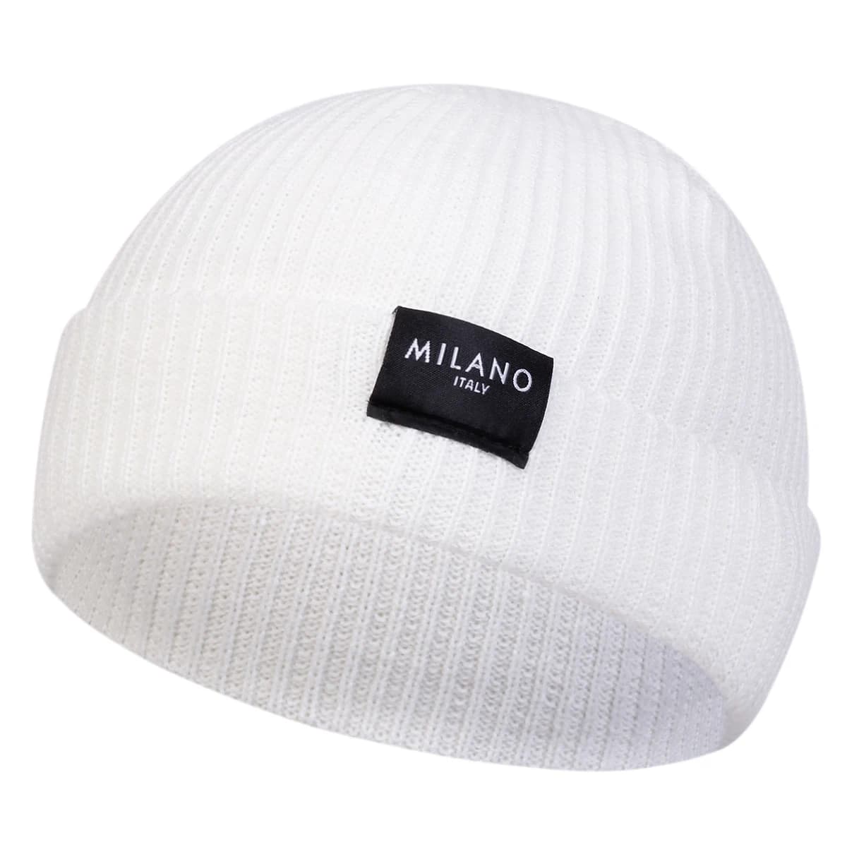Milano Letter Label Beanie Hat