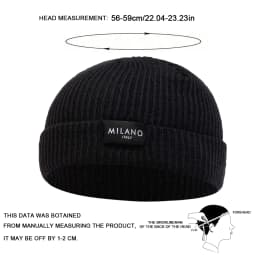 Milano Letter Label Beanie Hat
