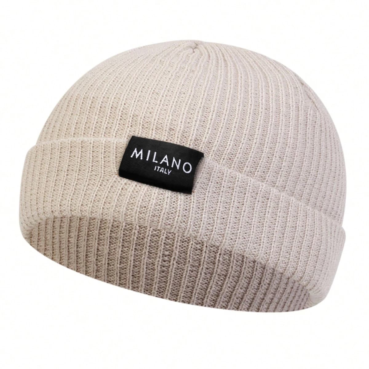 Milano Letter Label Beanie Hat
