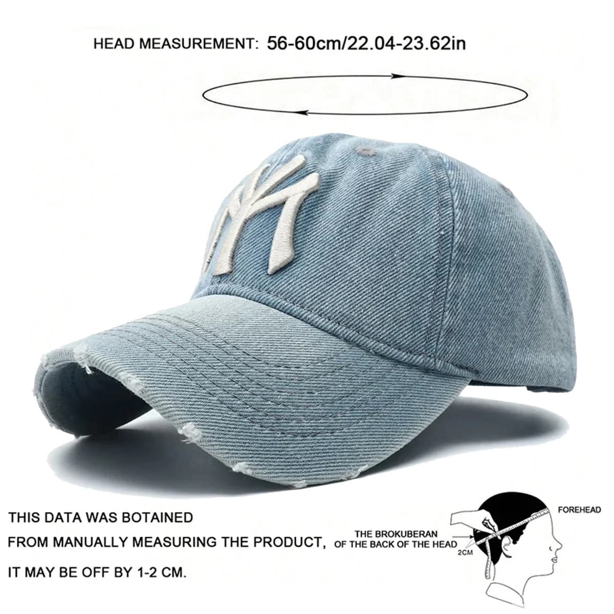 Embroidered Denim Cowboy Cap