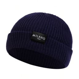 Milano Letter Label Beanie Hat