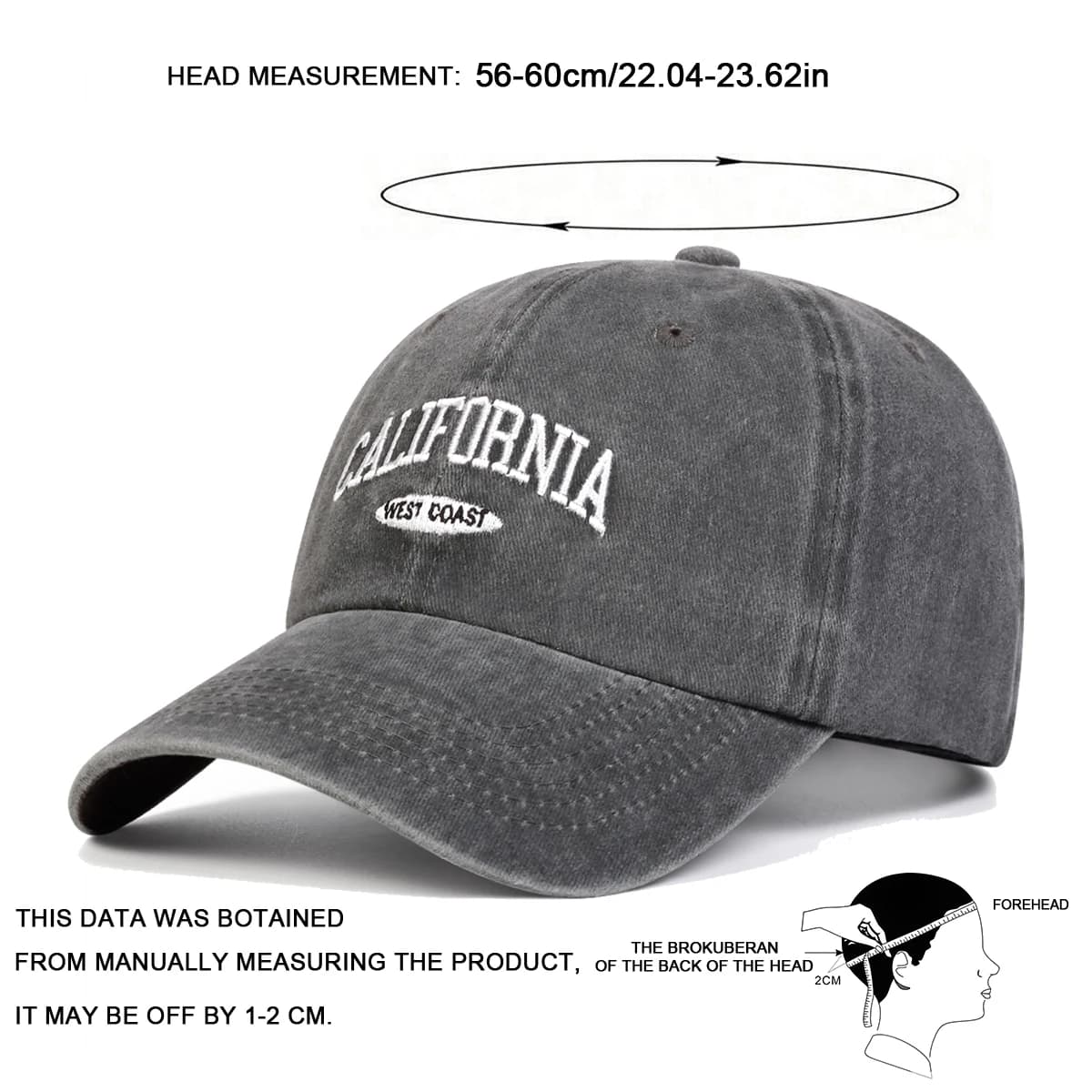 Embroidered California Baseball Cap