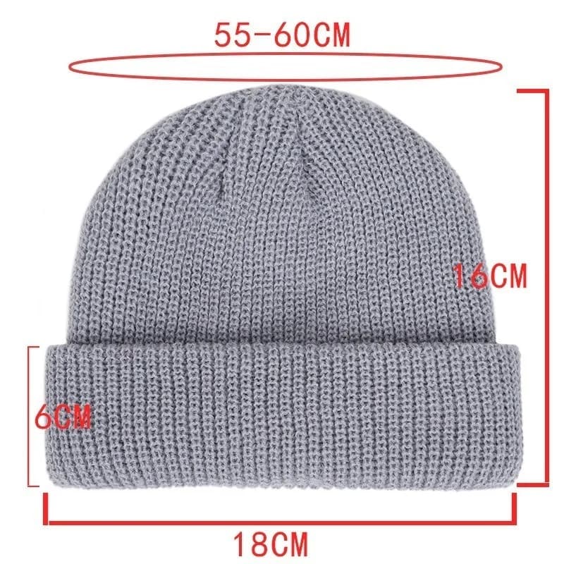 Knitted Wool Beanie for Men and Women