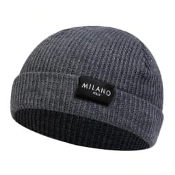 Milano Letter Label Beanie Hat