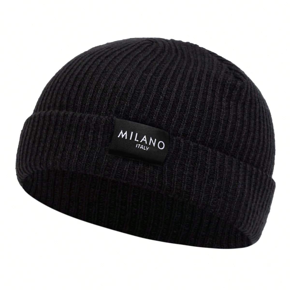 Milano Letter Label Beanie Hat