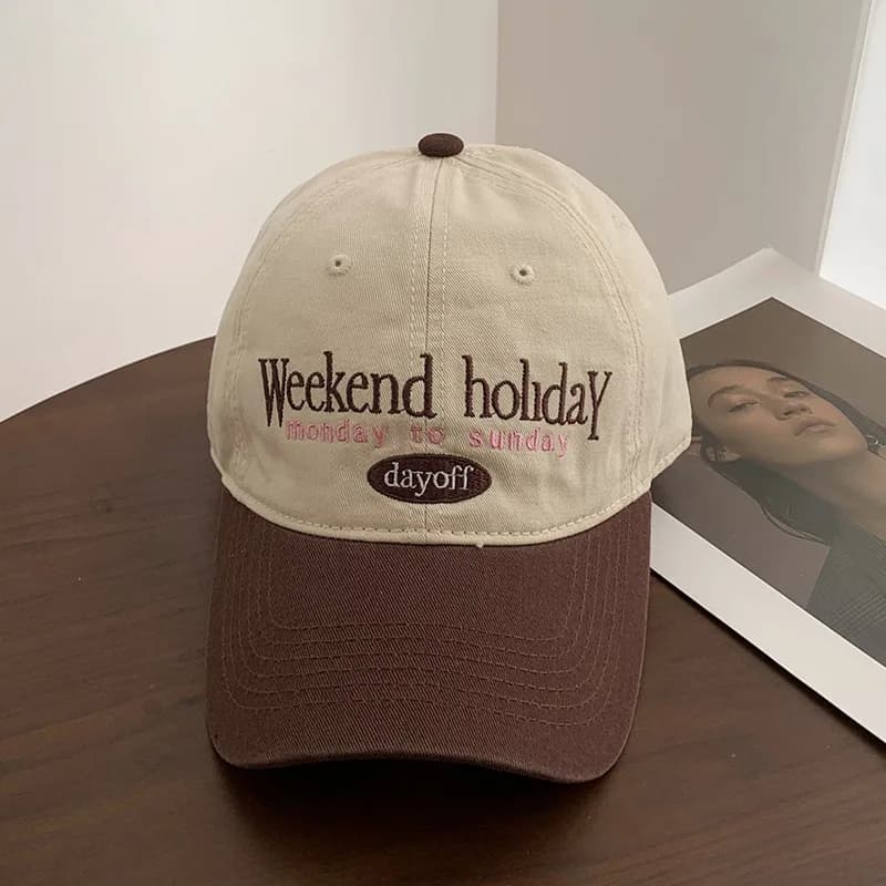 Retro Color Blocked Baseball Cap