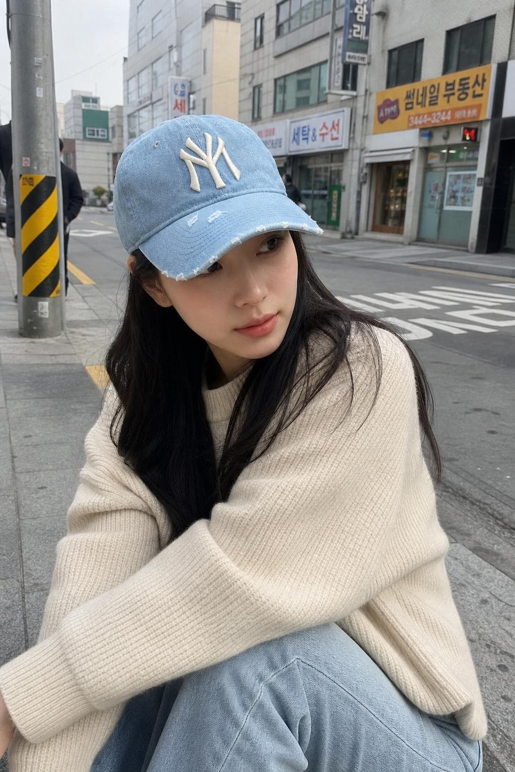 Embroidered Denim Cowboy Cap