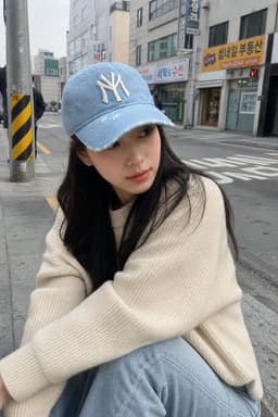 Embroidered Denim Cowboy Cap